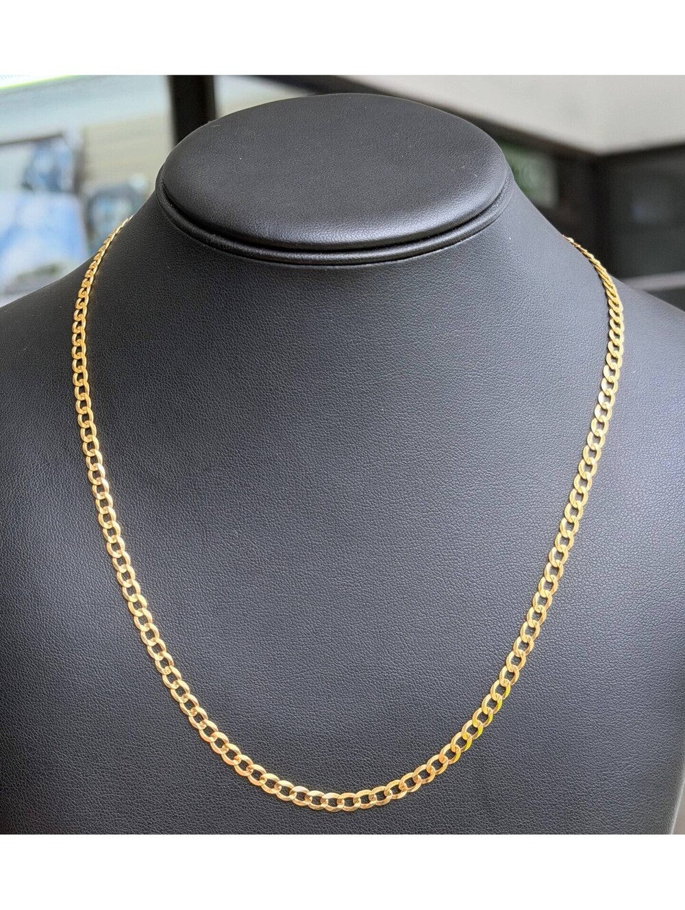 Jewelry 14k solid Yellow Gold Curb link 20.00” Chain necklace 9.00 grams 3.80mm